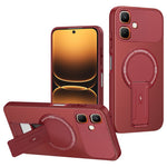 For Infinix Smart 20 4G Phone Case Carbon Fiber Texture PC + TPU Phone Cover with Kickstand