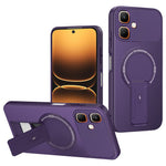 For Infinix Smart 20 4G Phone Case Carbon Fiber Texture PC + TPU Phone Cover with Kickstand