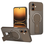 For Infinix Smart 20 4G Phone Case Carbon Fiber Texture PC + TPU Phone Cover with Kickstand