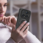 For Honor Magic8 Pro 5G Phone Case Carbon Fiber Texture PC + TPU Phone Cover with Kickstand