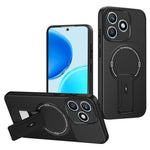 For Honor X8d 4G Telefoncover Kulfibertekstur PC + TPU Telefoncover med Støttefod