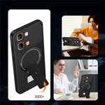 For Infinix Note Edge 5G Phone Case Carbon Fiber Texture PC + TPU Phone Cover with Kickstand