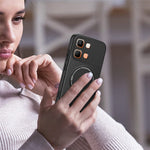 For Infinix Note Edge 5G Phone Case Carbon Fiber Texture PC + TPU Phone Cover with Kickstand