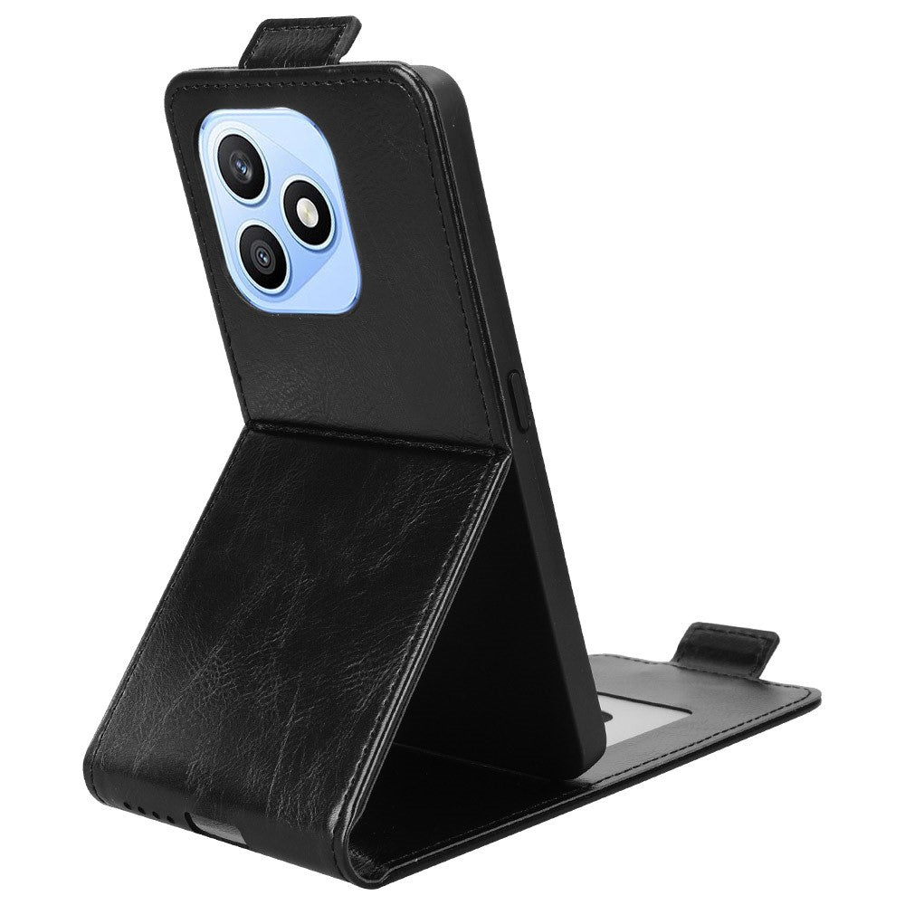 For Honor X8d 4G Stand Case Magnetic Clasp Vertical Flip Leather Phone Cover with Card Holder