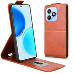 For Honor X8d 4G Stand Case Magnetic Clasp Vertical Flip Leather Phone Cover with Card Holder