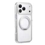 Til iPhone 18 Pro / 17 Pro Magnetisk telefoncover med 360° drejelig ring kickstand PC TPU Hybrid Stødsikkert cover
