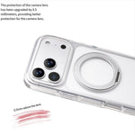 Til iPhone 18 Pro / 17 Pro Magnetisk telefoncover med 360° drejelig ring kickstand PC TPU Hybrid Stødsikkert cover