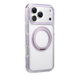 Til iPhone 18 Pro / 17 Pro Magnetisk telefoncover med 360° drejelig ring kickstand PC TPU Hybrid Stødsikkert cover