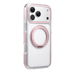 Til iPhone 18 Pro / 17 Pro Magnetisk telefoncover med 360° drejelig ring kickstand PC TPU Hybrid Stødsikkert cover