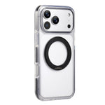 Til iPhone 18 Pro / 17 Pro Magnetisk telefoncover med 360° drejelig ring kickstand PC TPU Hybrid Stødsikkert cover