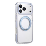 Til iPhone 18 Pro / 17 Pro Magnetisk telefoncover med 360° drejelig ring kickstand PC TPU Hybrid Stødsikkert cover