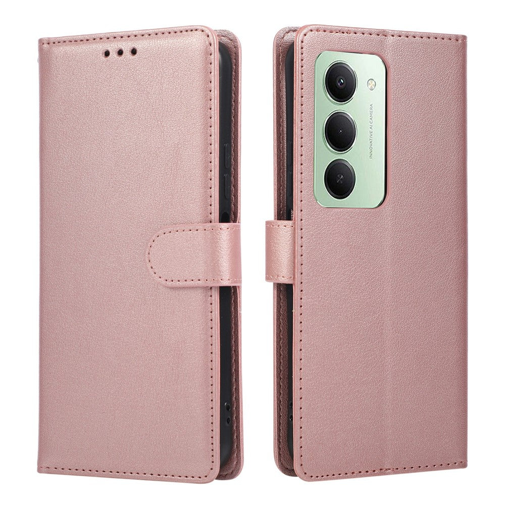 For Xiaomi Redmi 15 4G (EU) (171mm)  /  15 5G (EU) (171mm) Case PU Leather Wallet Stand Phone Cover with Wrist Strap