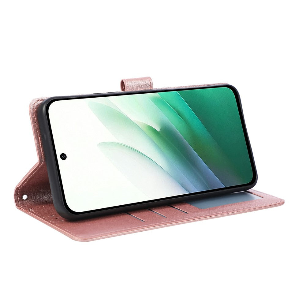 For Xiaomi Redmi 15 4G (EU) (171mm)  /  15 5G (EU) (171mm) Case PU Leather Wallet Stand Phone Cover with Wrist Strap