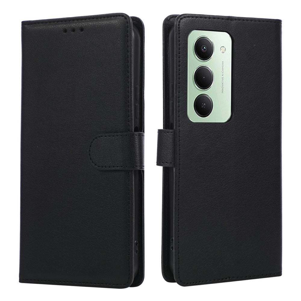 For Xiaomi Redmi 15 4G (EU) (171mm)  /  15 5G (EU) (171mm) Case PU Leather Wallet Stand Phone Cover with Wrist Strap