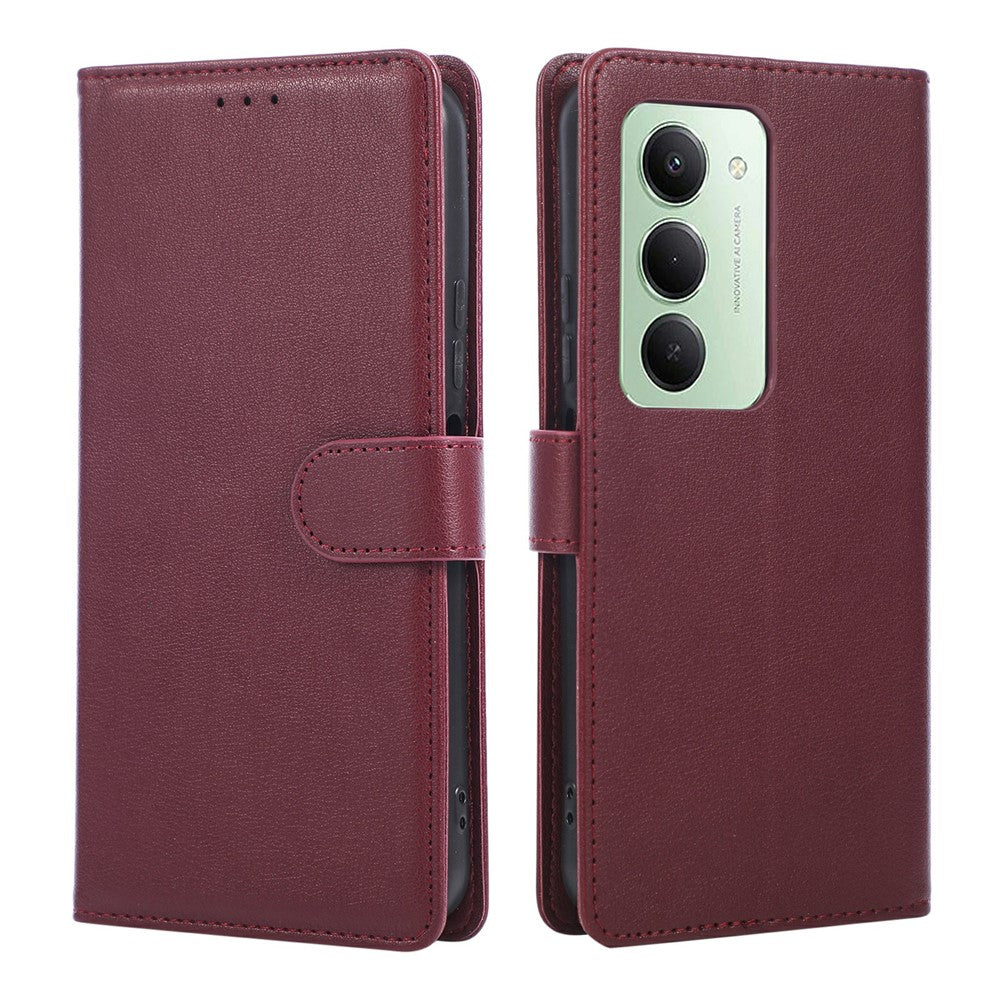 For Xiaomi Redmi 15 4G (EU) (171mm)  /  15 5G (EU) (171mm) Case PU Leather Wallet Stand Phone Cover with Wrist Strap