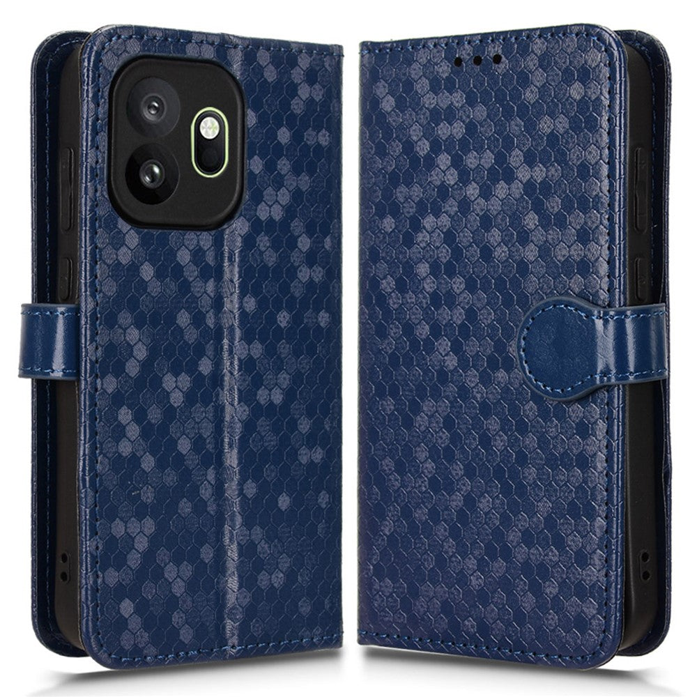 For OnePlus 15T 5G Wallet Case Dot Pattern Imprint PU Leather Phone Cover with Wrist Strap