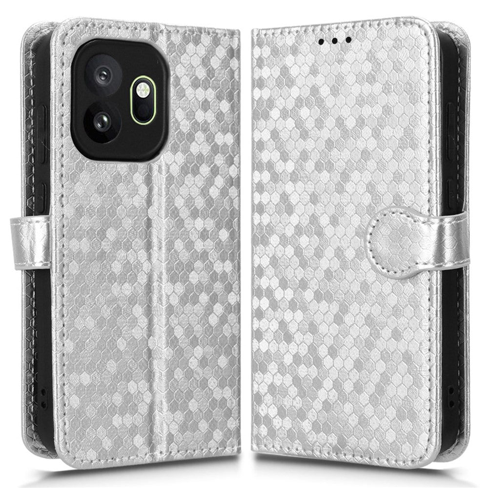 For OnePlus 15T 5G Wallet Case Dot Pattern Imprint PU Leather Phone Cover with Wrist Strap