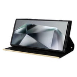 For Samsung Galaxy S26 Ultra Case Suction Cup PU Leather Wallet Phone Cover with Straps