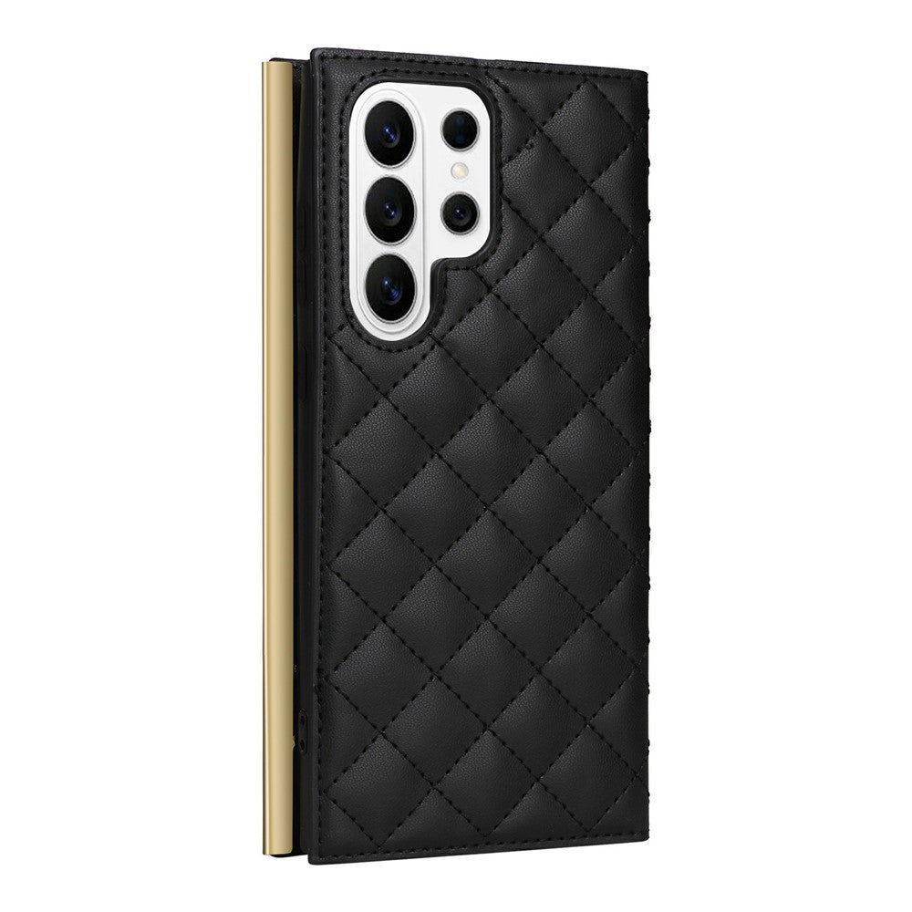 Samsung Galaxy S26 Ultra-skal med sugkopp, PU-läder, plånboksfodral med remmar