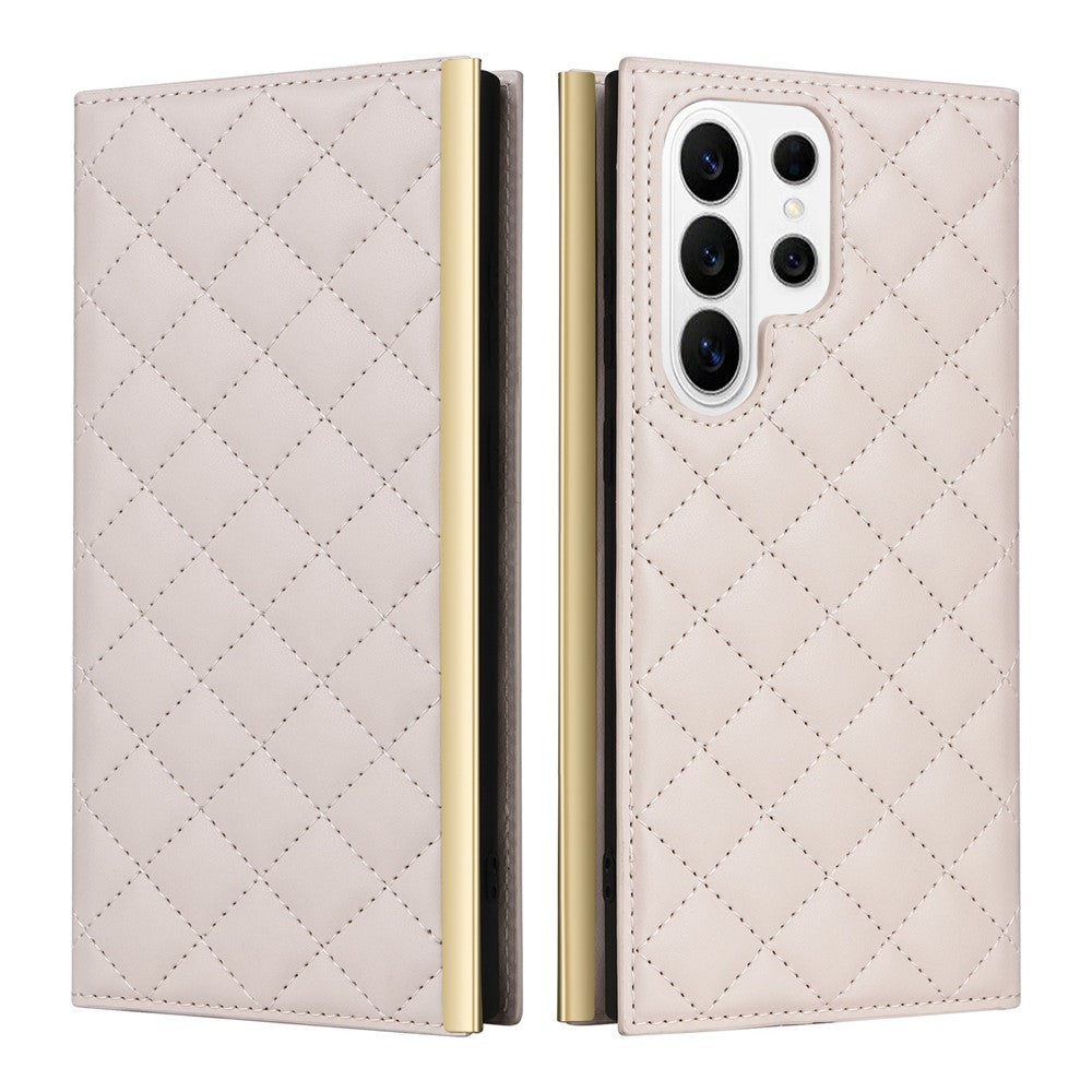 For Samsung Galaxy S26 Ultra Case Suction Cup PU Leather Wallet Phone Cover with Straps