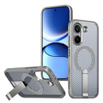 Magnetic Case for Xiaomi Poco X8 Pro 5G  /  Redmi Turbo 5 5G Kickstand Grid Texture TPU PC Phone Back Cover