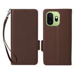 OnePlus 15T 5G-skal, Litchi Texture-plånboksläder med mobilrem
