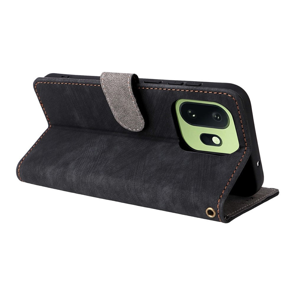 For OnePlus 15T 5G Case Wallet RFID Blocking PU Leather Phone Cover Stand with Strap