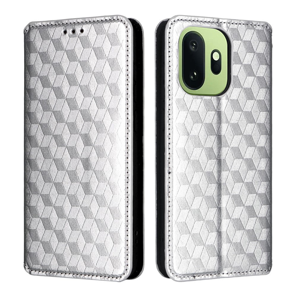 OnePlus 15T 5G Plånboksfodral med Rhombus-präglad PU-lädermobil