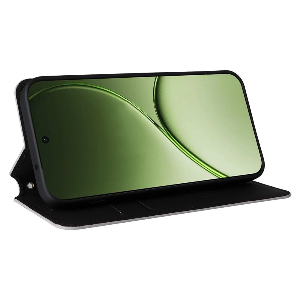 OnePlus 15T 5G Plånboksfodral med Rhombus-präglad PU-lädermobil