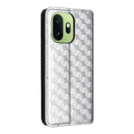 OnePlus 15T 5G Plånboksfodral med Rhombus-präglad PU-lädermobil