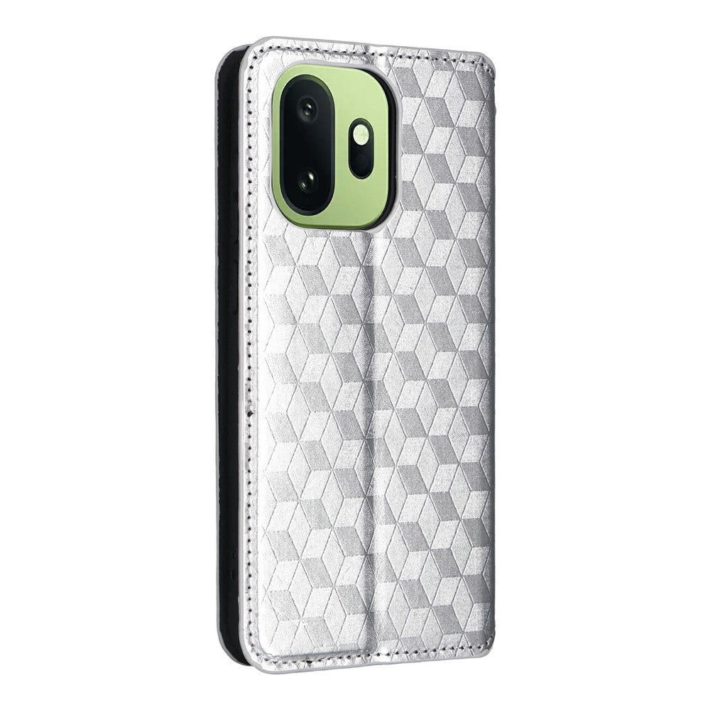 OnePlus 15T 5G Plånboksfodral med Rhombus-präglad PU-lädermobil