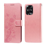 For Honor Play 60A 5G / Honor X6d 5G Leather Case Butterfly Floral Imprint Wallet Stand Cover