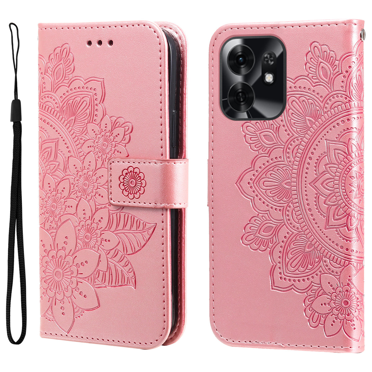 For Honor Play 60A 5G / Honor X6d 5G Case Floral Pattern PU Leather Wallet Stand Phone Cover