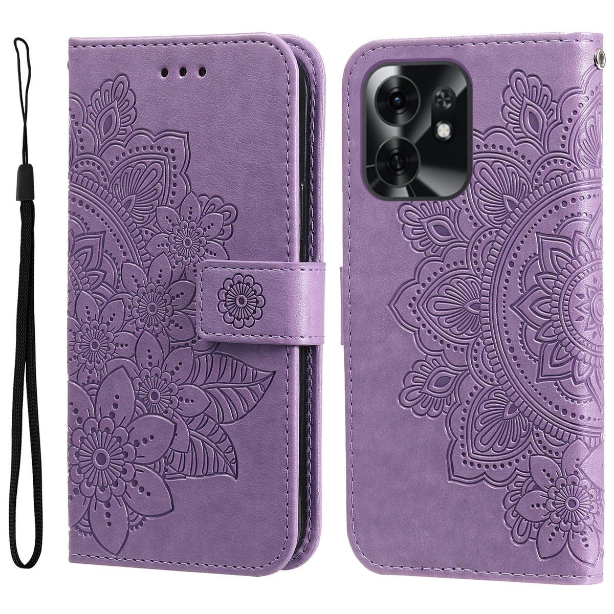 For Honor Play 60A 5G / Honor X6d 5G Case Floral Pattern PU Leather Wallet Stand Phone Cover