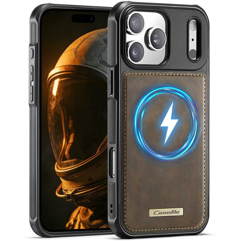 CASEME C69 Series for iPhone 18 Pro / 17 Pro Magnetic Case Leather Coated TPU Phone Cover
