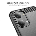 Mofi For Xiaomi Redmi Turbo 5 Max 5G Back Cover Brushed Texture Carbon Fiber Soft TPU Case