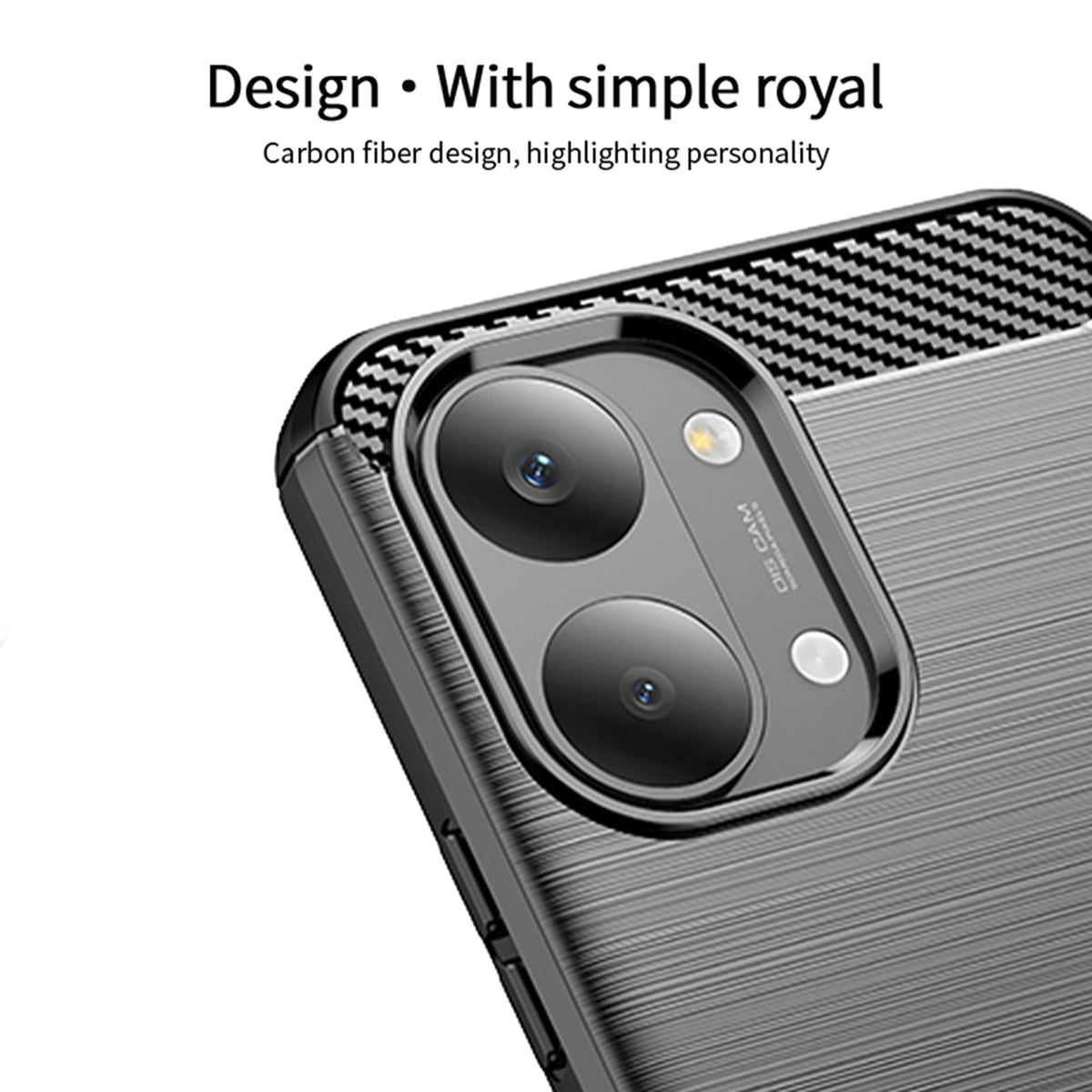 Mofi For Xiaomi Redmi Turbo 5 Max 5G Back Cover Brushed Texture Carbon Fiber Soft TPU Case