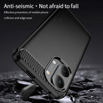 Mofi For Xiaomi Redmi Turbo 5 Max 5G Back Cover Brushed Texture Carbon Fiber Soft TPU Case