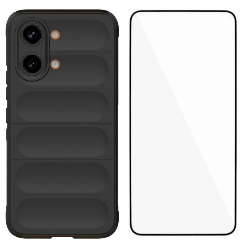 WANLONFENG For Xiaomi Poco X8 Pro Max 5G / Xiaomi Redmi Turbo 5 Max 5G TPU Case HD Series Anti Slip Phone Cover with Tempered Glass