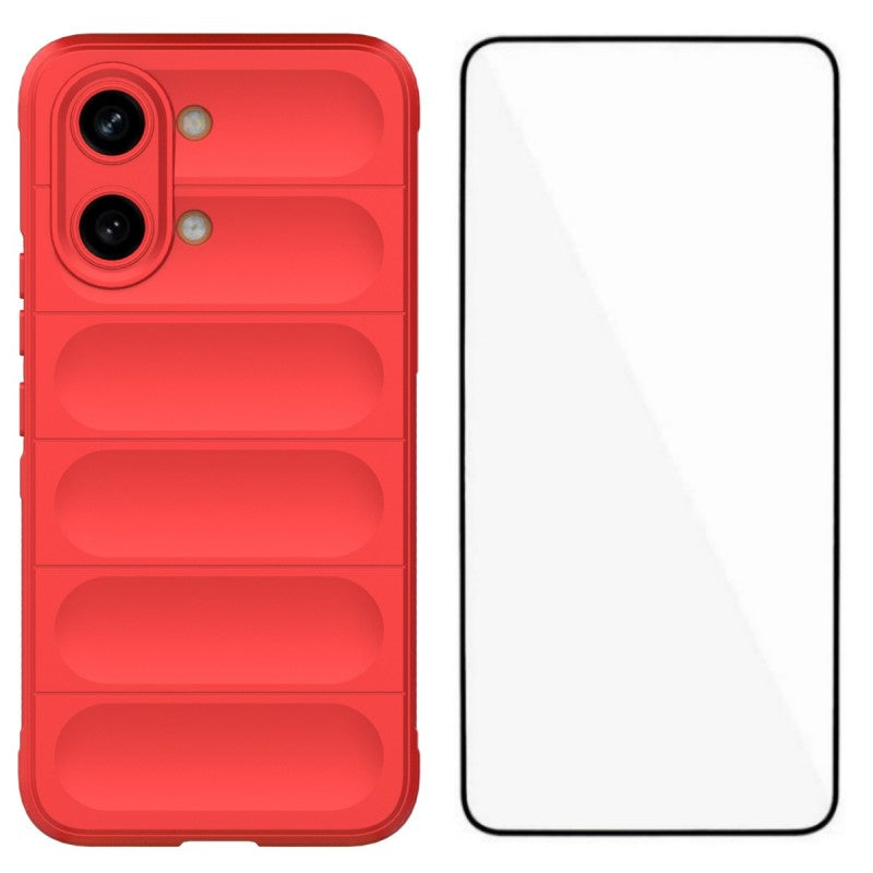 WANLONFENG For Xiaomi Poco X8 Pro Max 5G / Xiaomi Redmi Turbo 5 Max 5G TPU Case HD Series Anti Slip Phone Cover with Tempered Glass