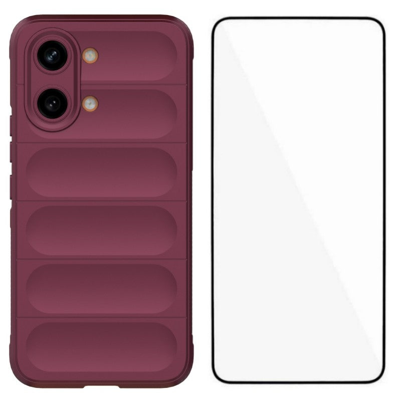 WANLONFENG For Xiaomi Poco X8 Pro Max 5G / Xiaomi Redmi Turbo 5 Max 5G TPU Case HD Series Anti Slip Phone Cover with Tempered Glass