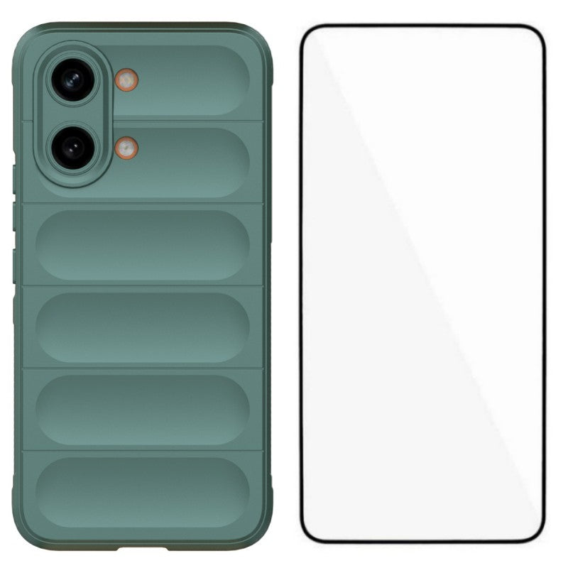 WANLONFENG For Xiaomi Poco X8 Pro Max 5G / Xiaomi Redmi Turbo 5 Max 5G TPU Case HD Series Anti Slip Phone Cover with Tempered Glass