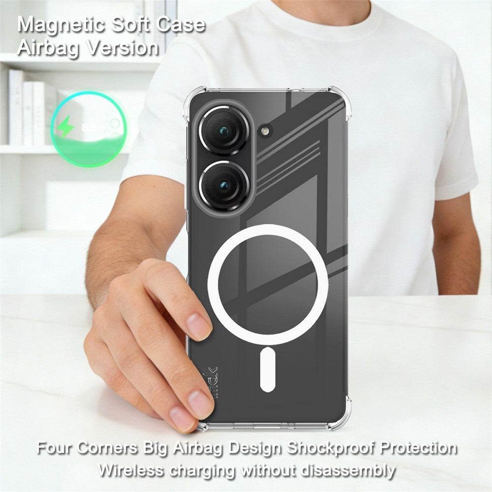 IMAK Magnetic Case for Asus Zenfone 9 5G  /  10 5G Airbag Shockproof Protection TPU Phone Cover