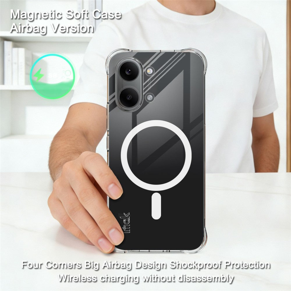 IMAK Magnetic Case for Xiaomi Poco X8 Pro Max 5G  /  Redmi Turbo 5 Max 5G Airbag Shockproof Protection TPU Phone Cover