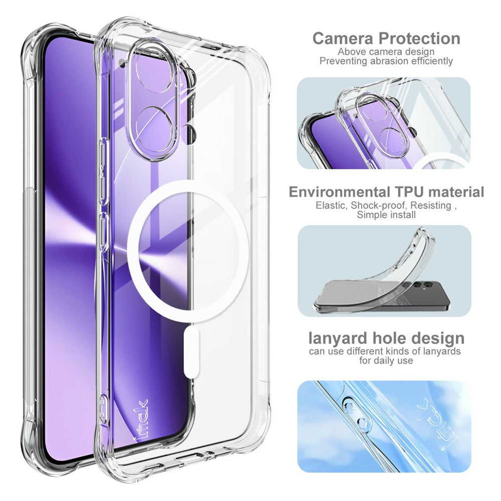 IMAK Magnetic Case for Xiaomi Poco X8 Pro Max 5G  /  Redmi Turbo 5 Max 5G Airbag Shockproof Protection TPU Phone Cover