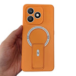 For Honor X8d 4G Case Skin Touch Kickstand PC + TPU Phone Cover Support Magnetic Car Mount