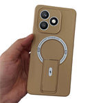 For Honor X8d 4G Case Skin Touch Kickstand PC + TPU Phone Cover Support Magnetic Car Mount