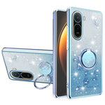 KADEM mobilskal för Xiaomi Poco C85x 5G / Redmi A7 Pro 4G (171.56mm) / Redmi A7 Pro 5G Ringstativ TPU Blommor mobilskal Gradient Glitter