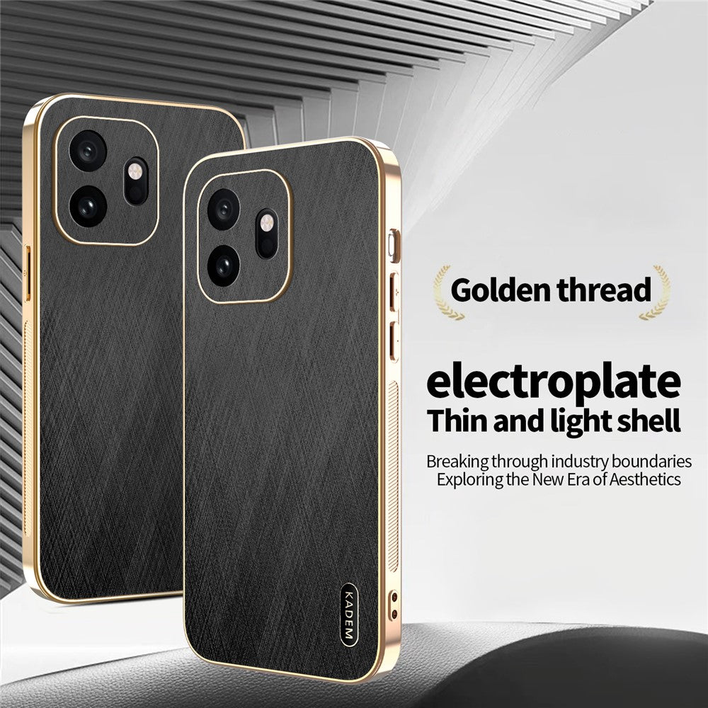 KADEM För OnePlus 15T 5G mobilskal Galvaniserad Sidenstruktur PU + TPU mobil Baksida