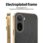 KADEM Phone Case for Xiaomi Poco C85x 5G / Redmi A7 Pro 4G (171.56mm) / Redmi A7 Pro 5G Electroplating Silk Texture PU + TPU Phone Back Cover